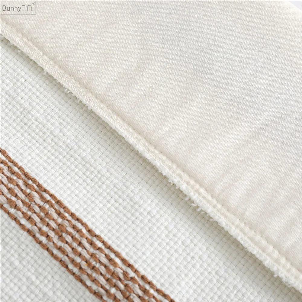 Afralia™ Boho Woven Tassel Tufted Throw Pillow Case for Sofa Bed Chair