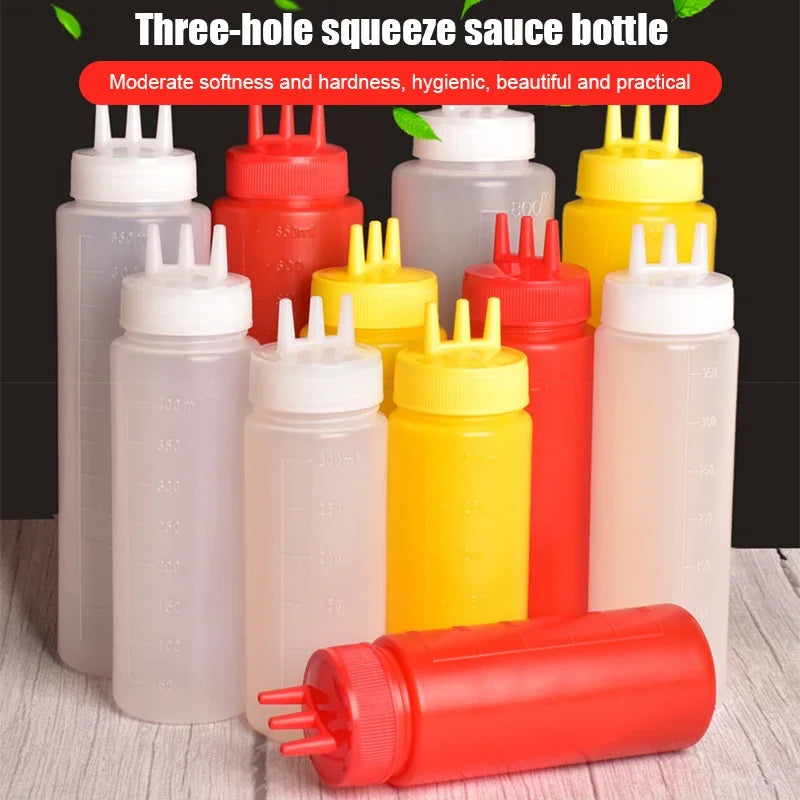 Afralia™ 3-Hole Squeeze Bottle Condiment Dispenser