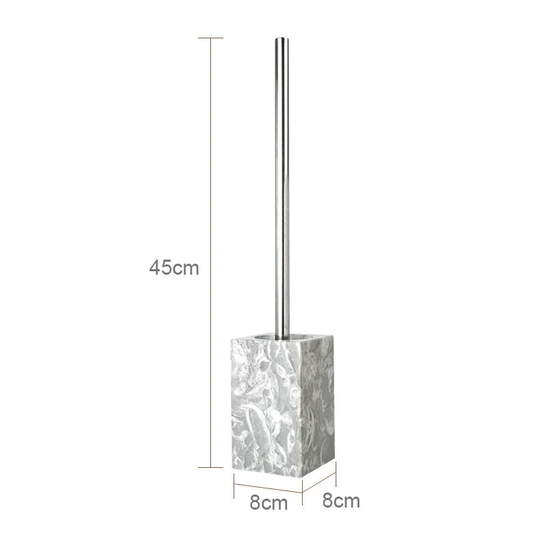 Afralia™ Marble Bathroom Accessories Set - Soap Dispenser, Toothbrush Holder, Cup, Toilet Brush