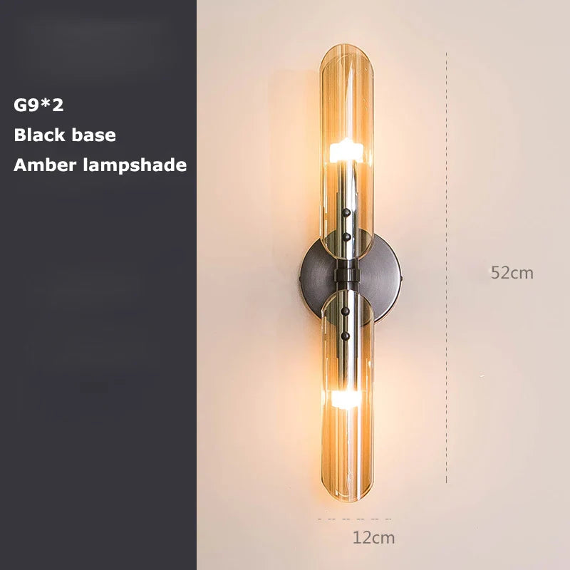 Afralia™ Copper Gold Black LED Wall Sconce Light for Corridor Bedroom Living Room