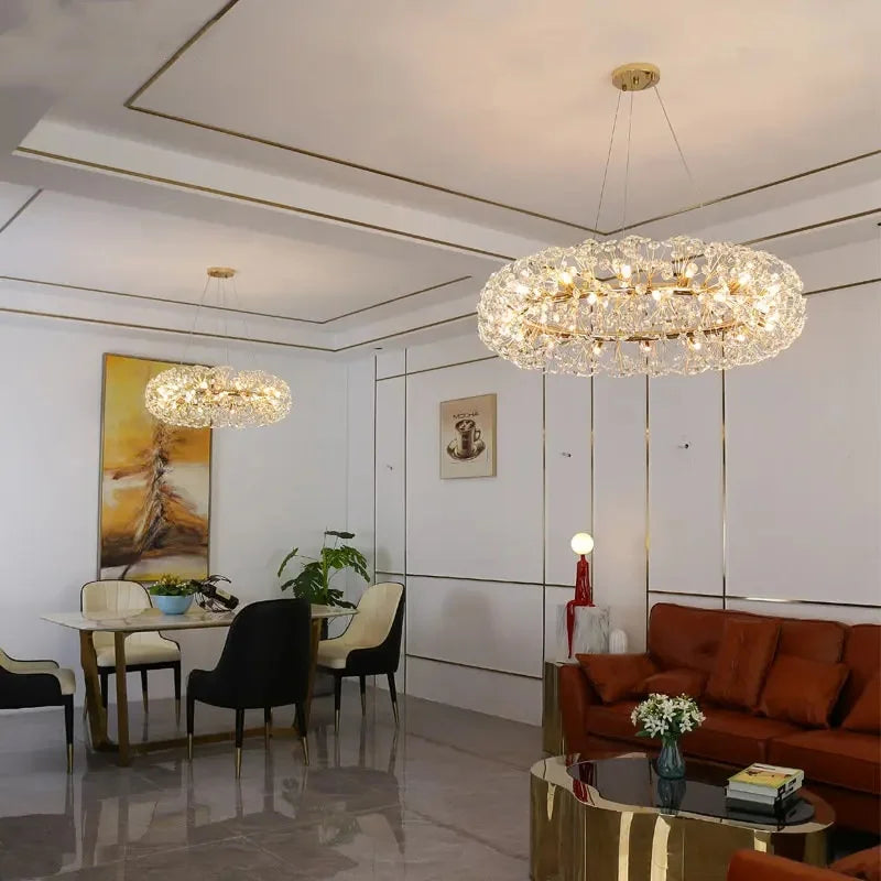 Afralia™ LED Ceiling Chandelier for Home Décor & Lighting in Living Room, Bedroom, Kitchen & Dining