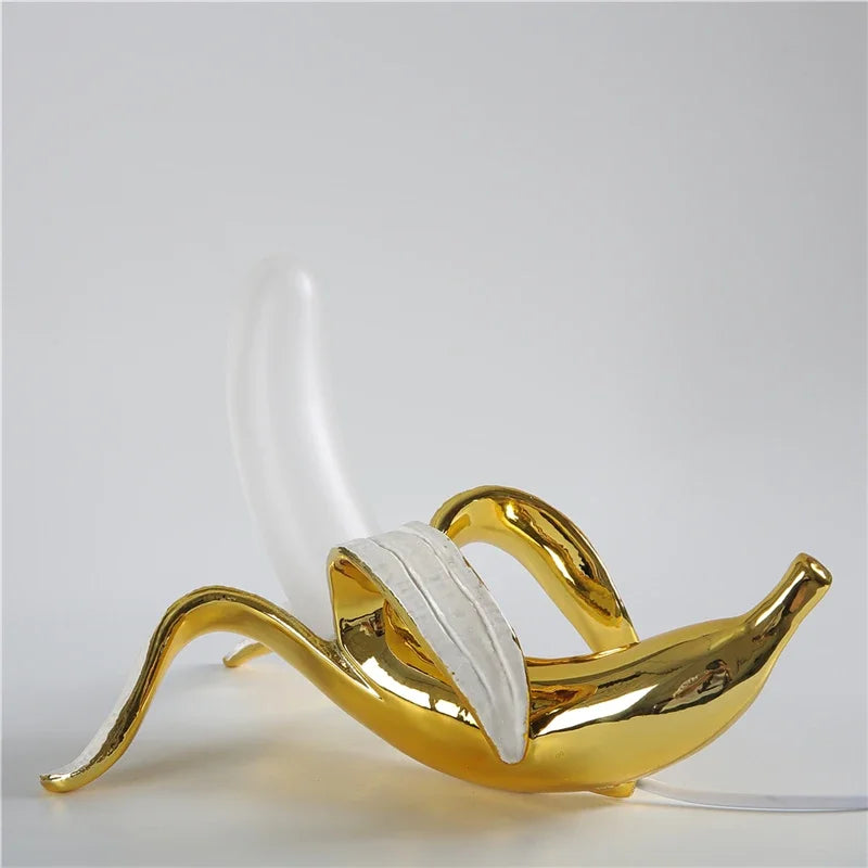 Afralia™ Nordic Glass Banana LED Night Light for Modern Living Room Bedroom Decor