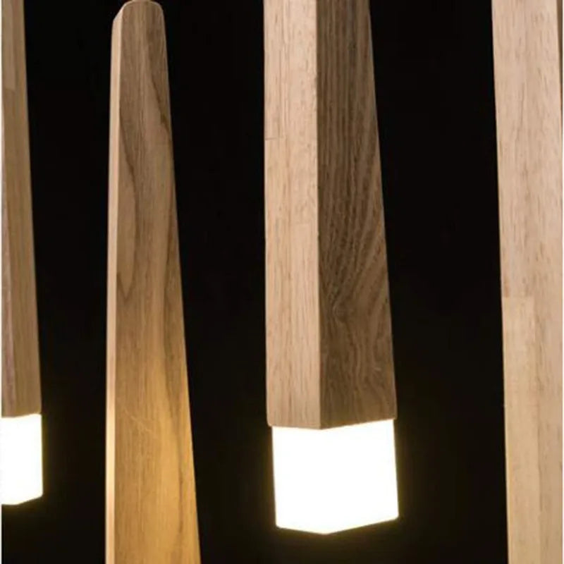 Afralia™ Wooden Stick Pendant Light: Modern Nordic Design for Kitchen, Living Room & Dining Room