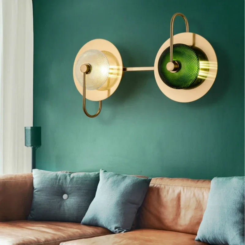 Afralia™ Nordic Glass Wall Lamp LED Sconce, Minimalist Bedroom Lighting Fixture