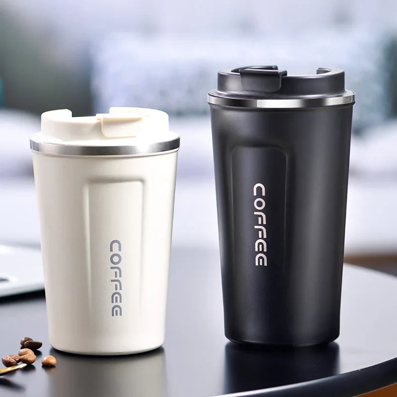 Afralia™ Stainless Steel Vacuum Flask Coffee Cup - Leak-Proof Thermal Mug
