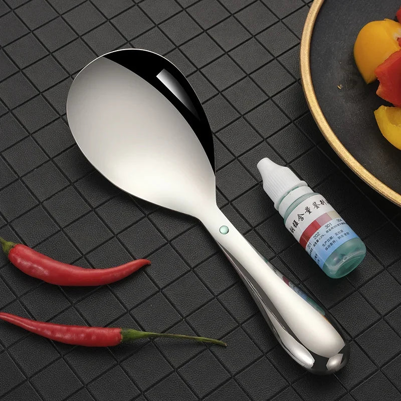 Afralia™ Stainless Steel Long Handle Soup Spoon for Cooking and Serving