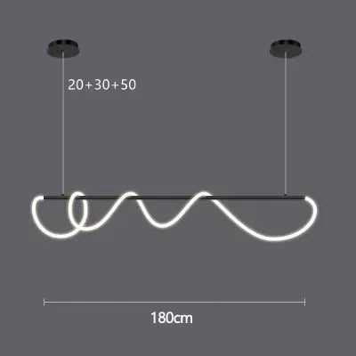 Afralia™ Modern Minimalist Dimmable LED Chandelier for Home Décor - Pendant Lights for Dining Room