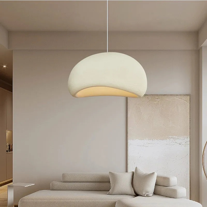 Afralia™ Wabi Sabi E27 LED Pendant Lights: Nordic Minimalism Chandelier for Dining Room