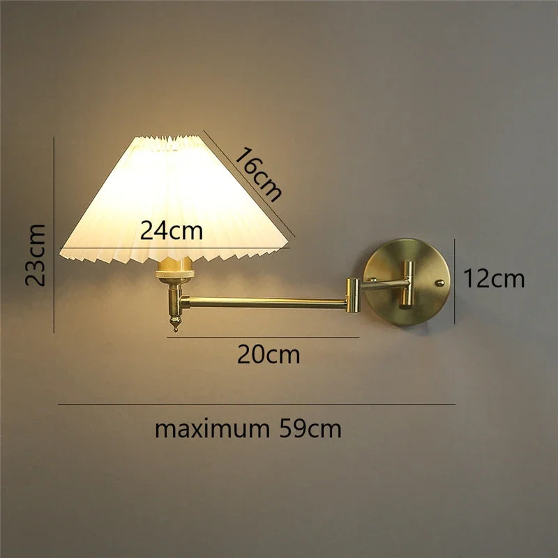 Afralia™ Adjustable LED Wall Lamp for Bedroom, Hotel, or Study - Rotating Long Arm Reading Light