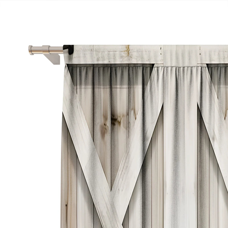 Vintage Wooden Door Bookshelf Curtains by Afralia™: Perfect for Home, Kitchen, Coffee Shop & Living Room