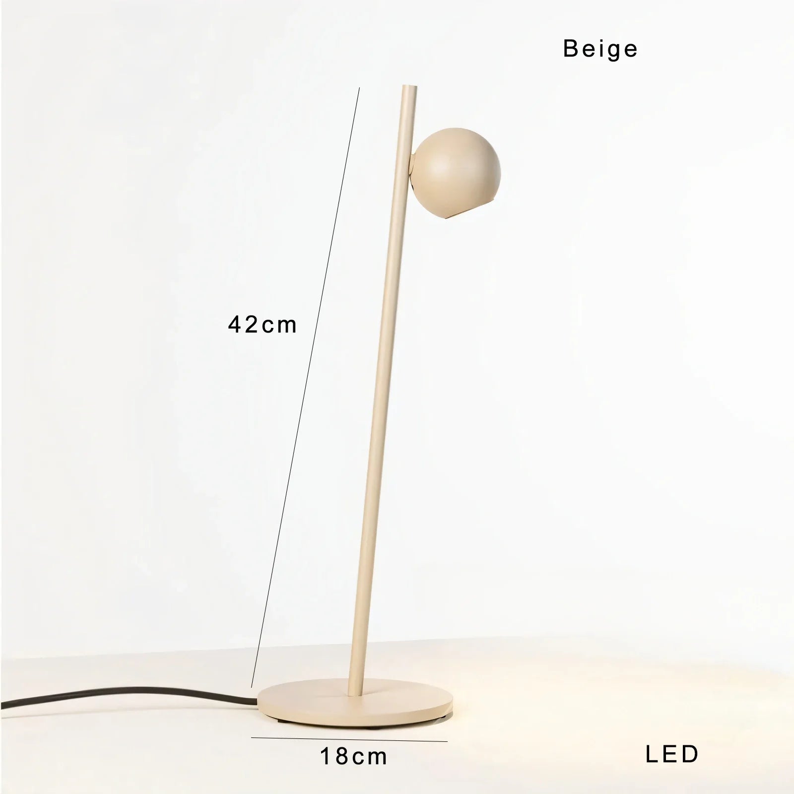 Afralia™ Nordic Table Lamp Orange Black Desk Light LED Dimmable Nightstand Fixture