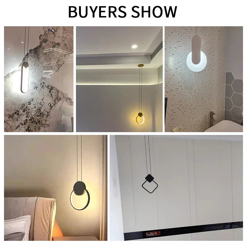 Afralia™ Modern LED Pendant Lights for Living Room Bedroom Bar Decor Lighting