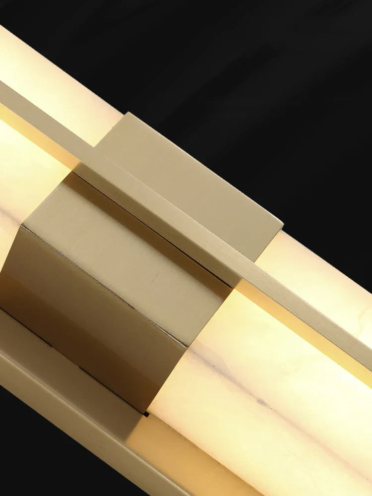 Afralia™ Marble LED Wall Lights: Gold Black Copper Sconce Lamp for Living Room, Bedroom, Restaurant