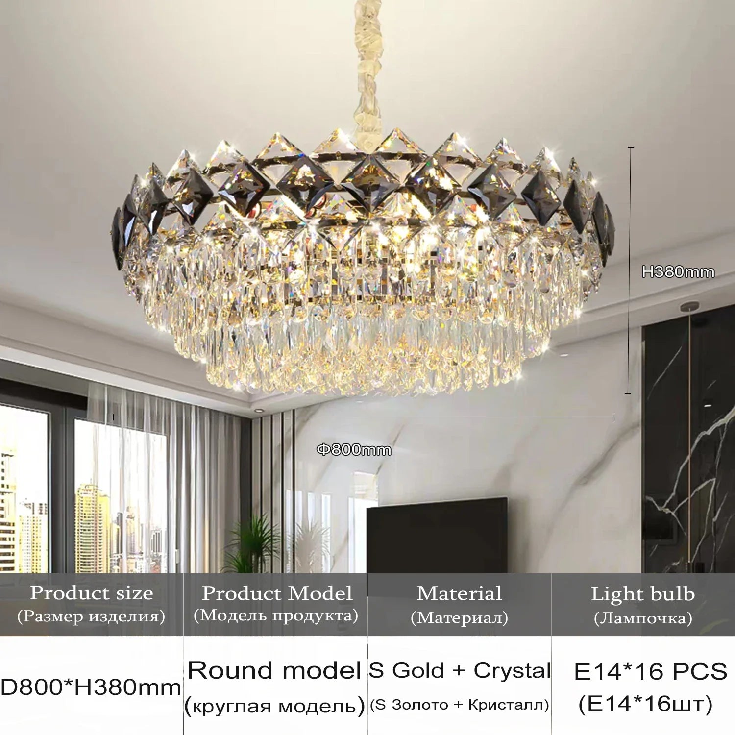 Afralia™ Crystal Chandelier: Luxury Round Oval K9 Crystal Ceiling Pendant Lamp for Living Room