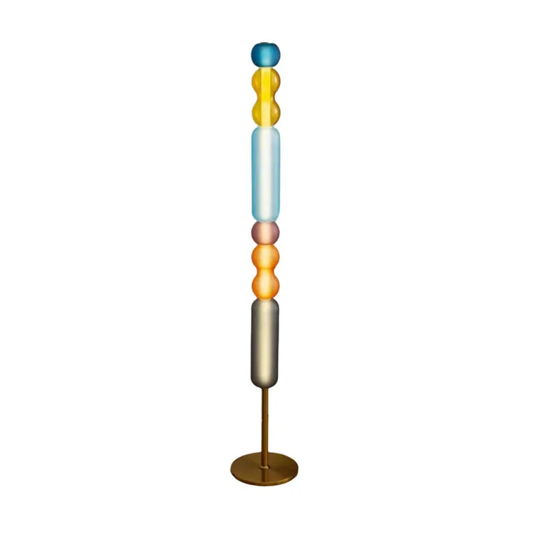 Afralia™ Nordic Colorful Glass Floor Lamp, 4000K, Living Room Bedside Novelty Lighting