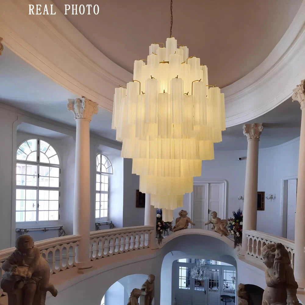 Afralia™ Classic Glass LED Pendant Lights for Stairwell Decoration