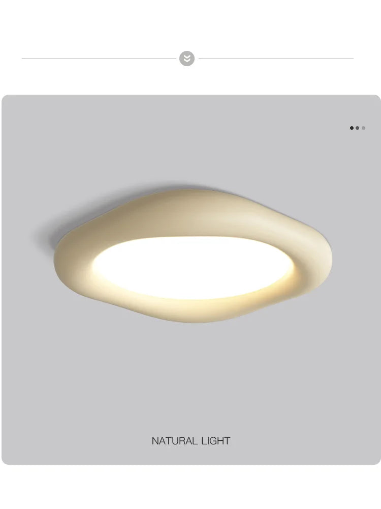 Afralia™ Resin Cream Minimalist Ceiling Lamp - Modern Master Bedroom Lighting