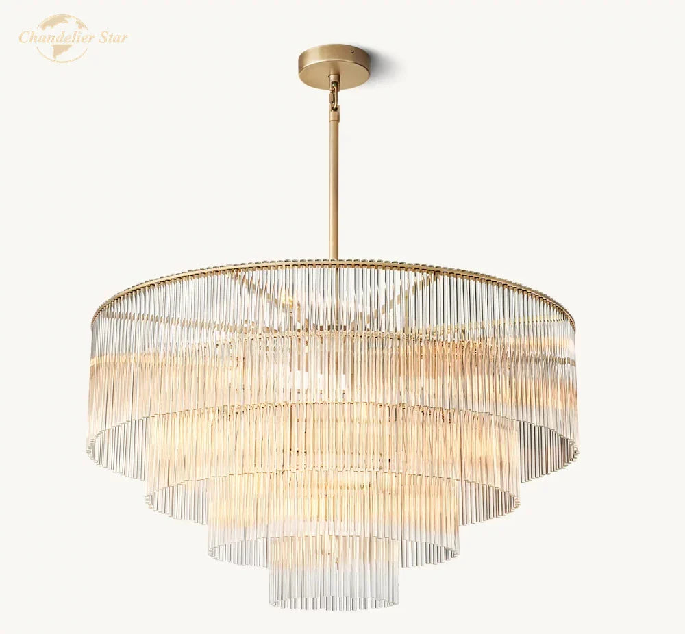 Afralia™ LED Amadeo Round Crystal Chandelier for Living and Dining Room Decor
