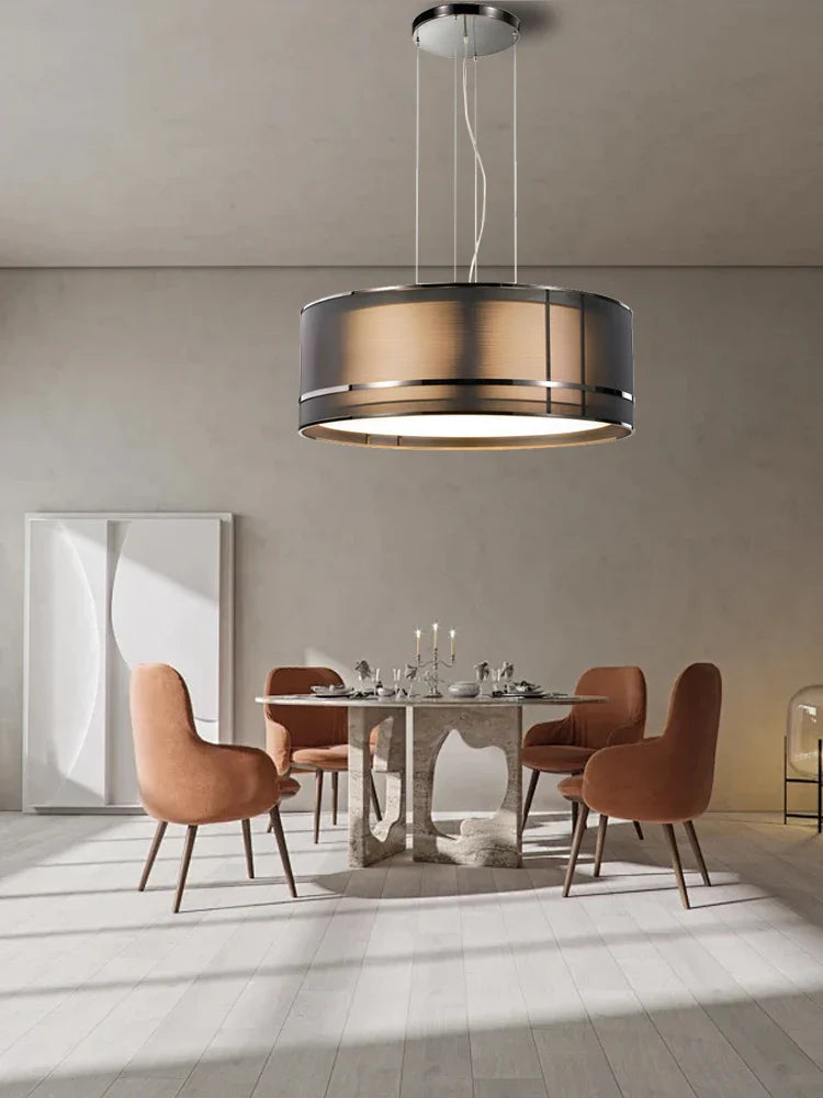 Afralia™ Designer Fabric Ceiling Pendant Light | Luxury Round Hanging Lamp