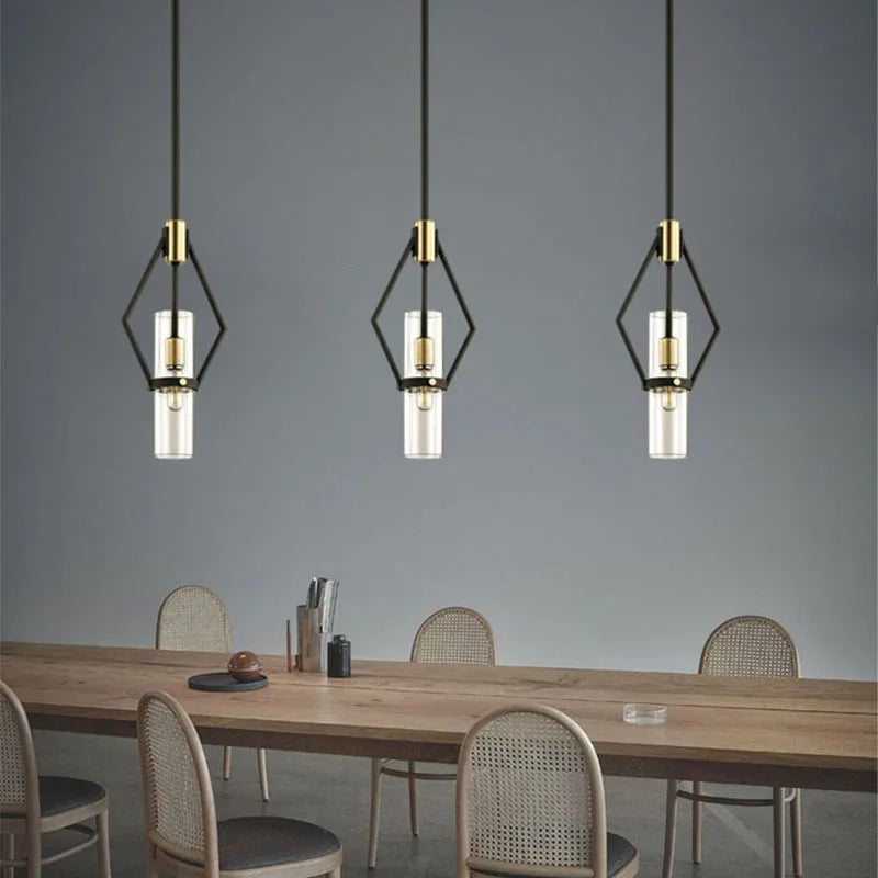 Afralia™ Clear Glass E27 Bulb Pendant Lights for Dining Room, Kitchen, Bedroom