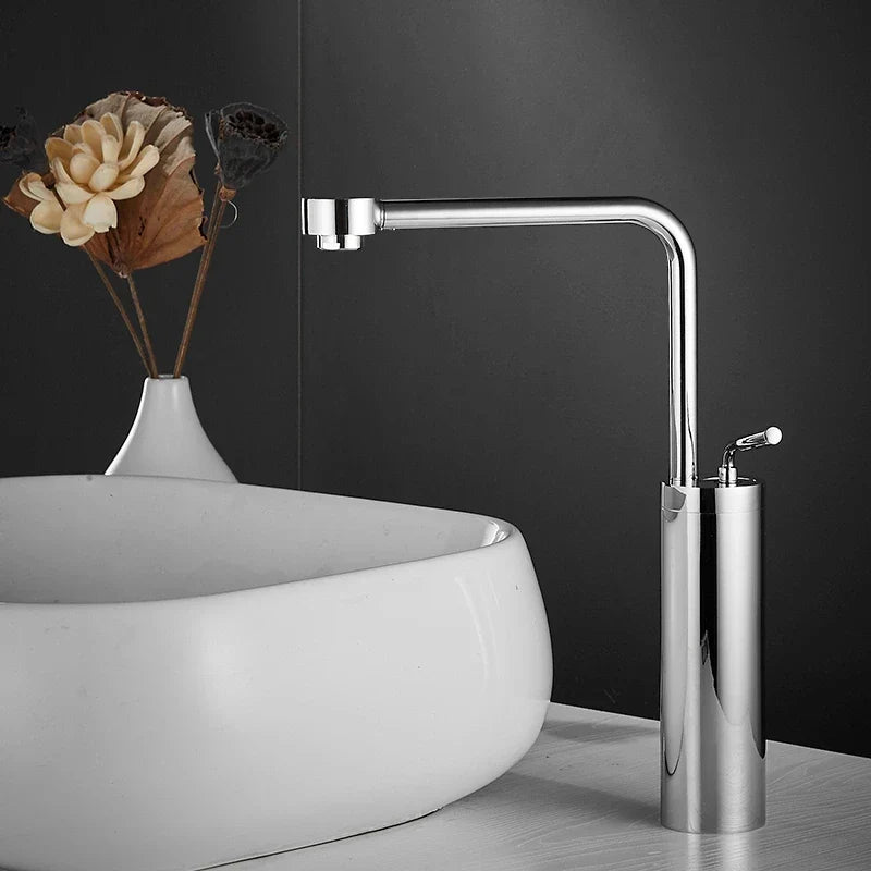 Afralia™ Brushed Gold Kitchen and Bathroom Faucet Swivel Sink Water Crane, Hot Cold Basin Faucet