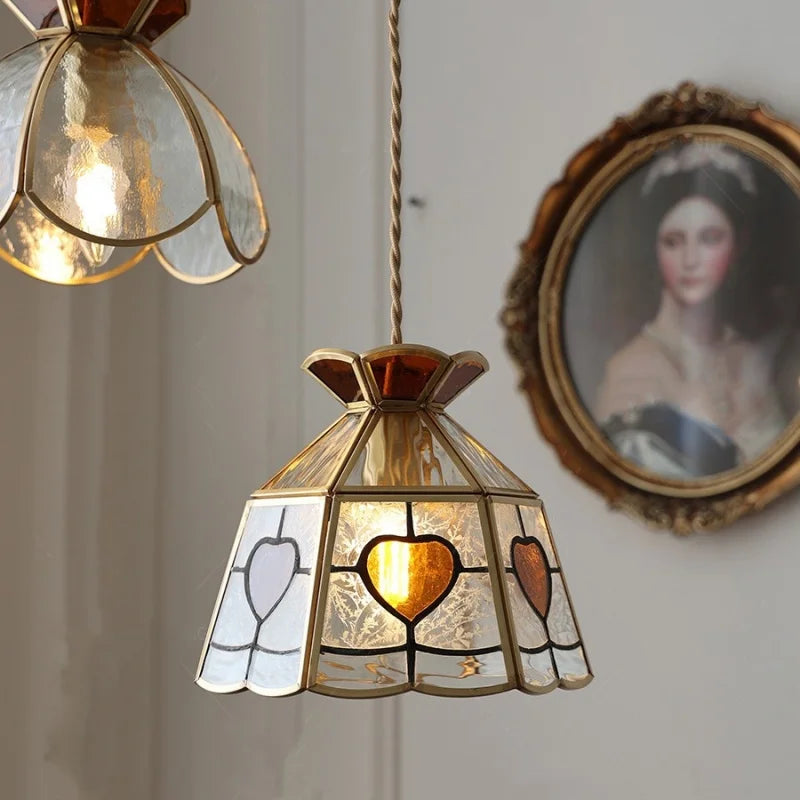 Afralia™ Flower Glass LED Pendant Light, Nordic Design, Adjustable Wire, Modern Living Room Decor