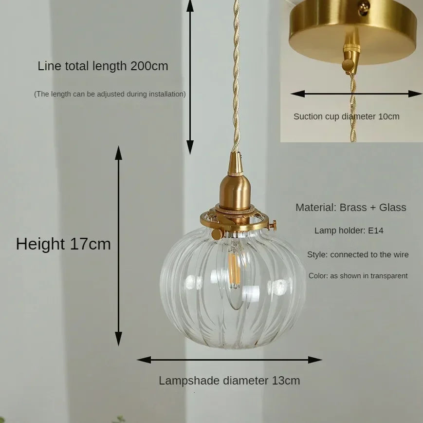 Nordic Dining Room Retro Chandelier E27 Transparent Lampshade by Afralia™
