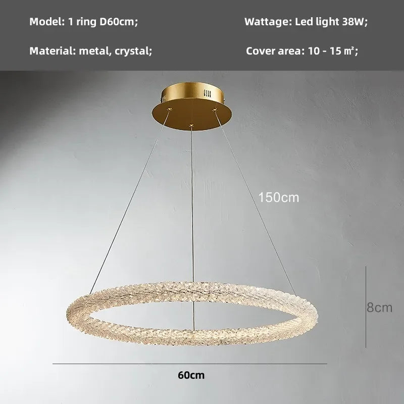 Afralia™ Crystals Pendant Lights: Modern Dimmable Chandelier for Luxury Living Room, Dining, Bedroom