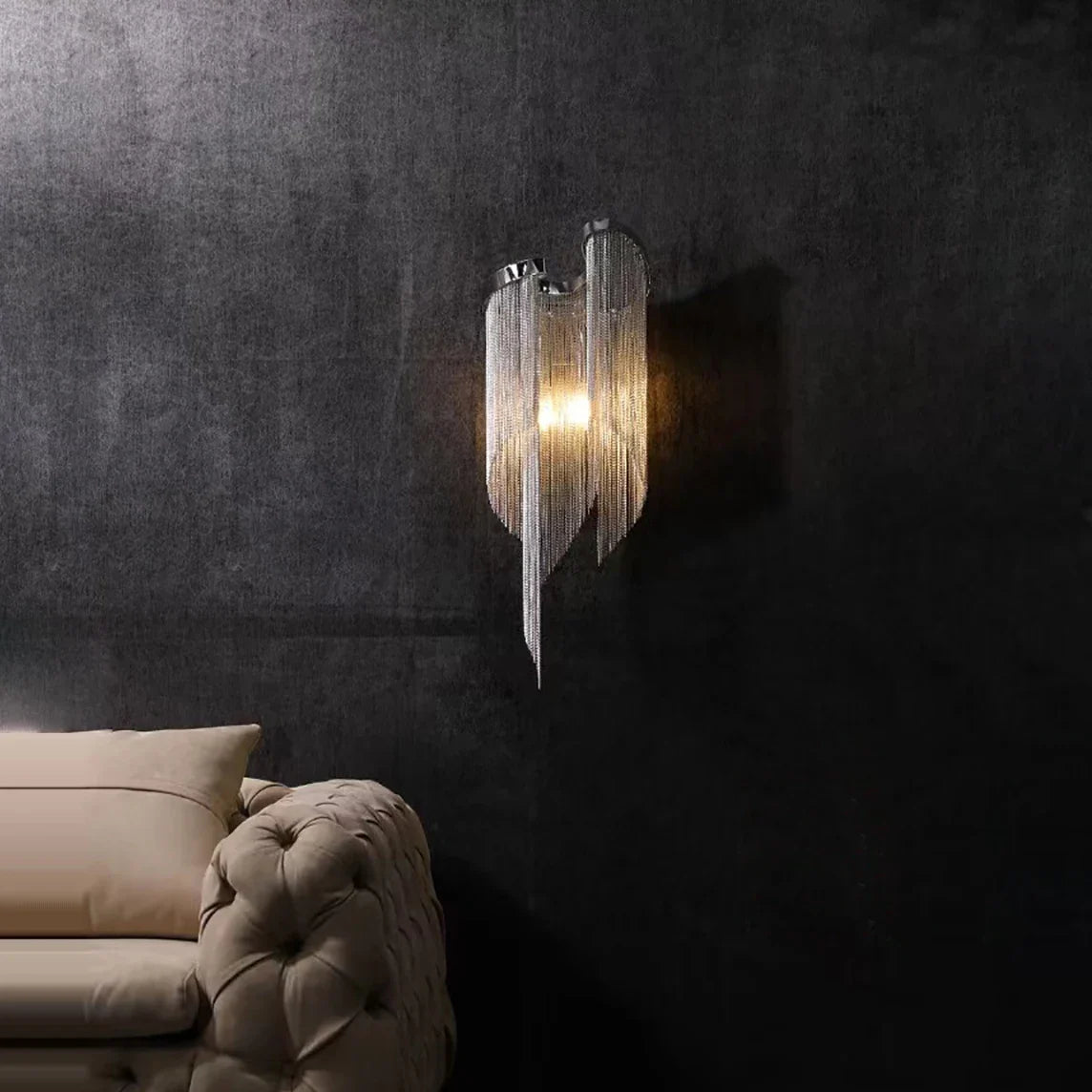 Afralia™ Gray Glass Wall Lamp - Modern Living Room Decor Sconce Light