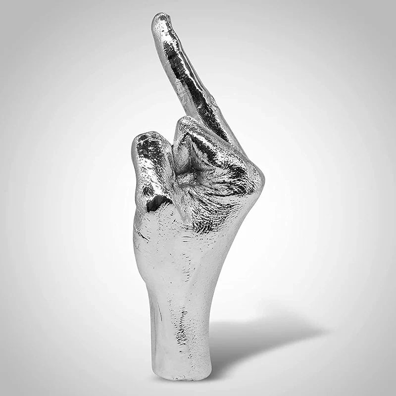 Afralia™ Middle Finger Resin Desktop Ornament Home Decor Figurine