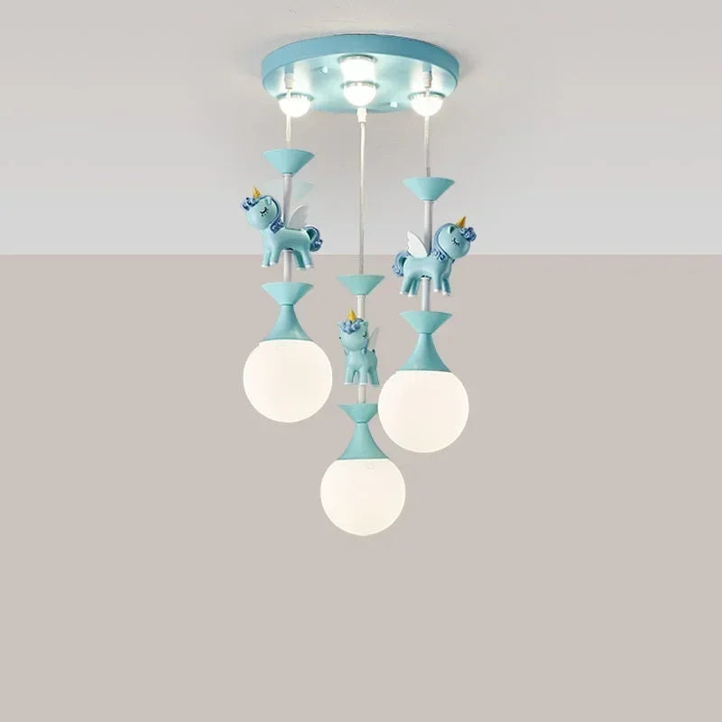 Afralia™ Children Room LED Pendant Light, Modern Minimalist Design for Carousel Bedroom Decor