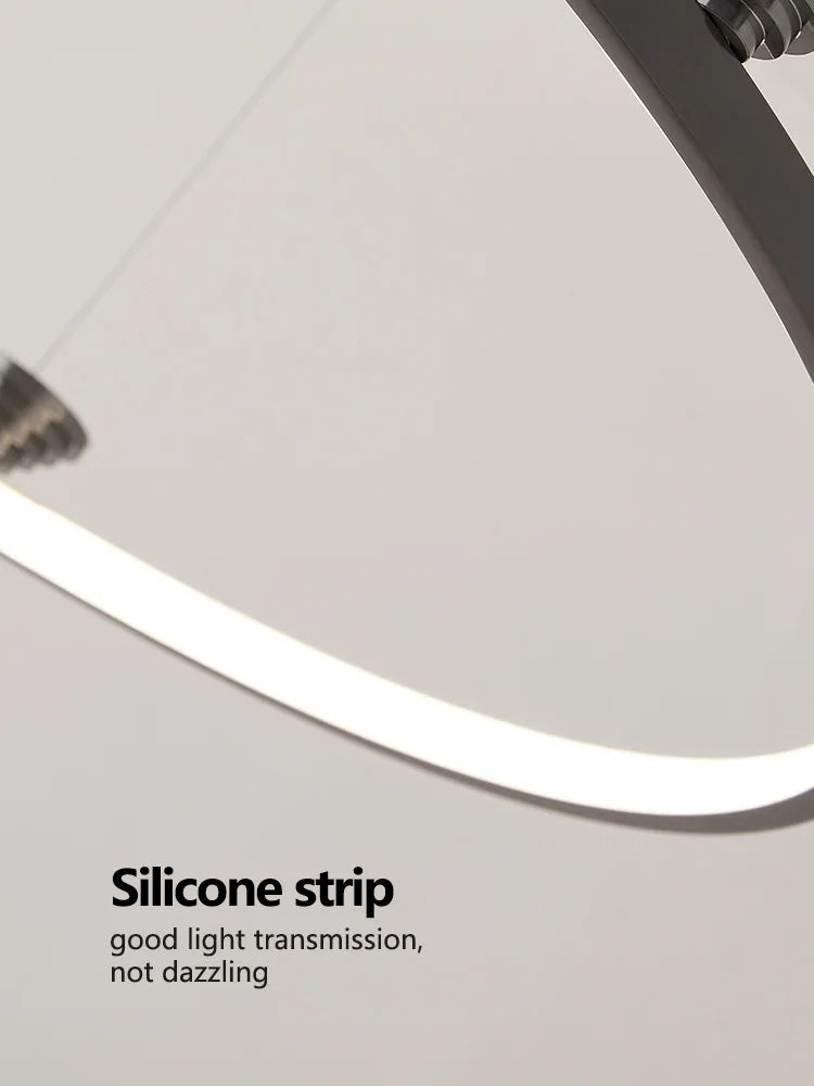 Afralia™ Italian Style Annular Pendant Lamp for Living Room, Dining Room, Bedroom