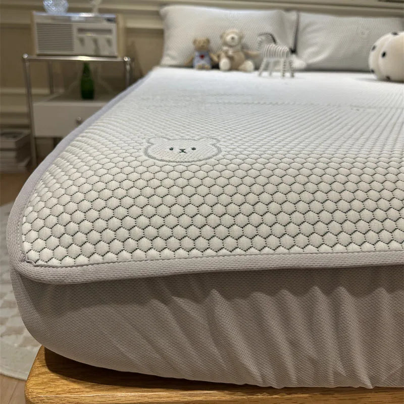 Afralia™ Cooling Ice Bean Sheet Set: Breathable Rayon Mat & Pillowcases for Summer Bed