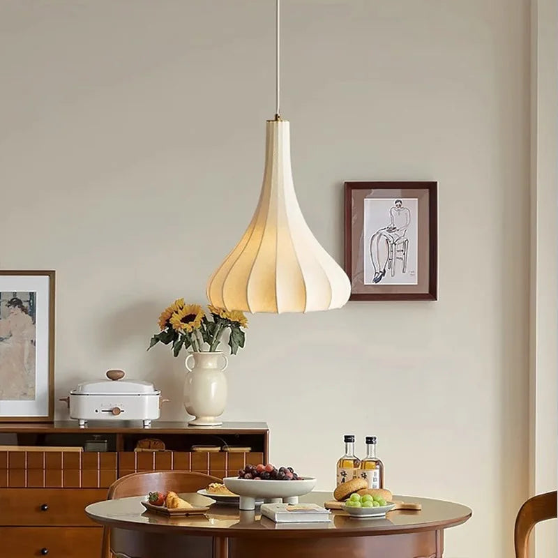 Afralia™ Silk Cocoon Pendant Light: Modern Japanese Wabi Sabi Style for Bedroom, Living Room & Restaurant