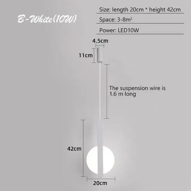 Afralia™ Nordic Luxury Black Bedroom Pendant Lamp Bedside Decoration Light