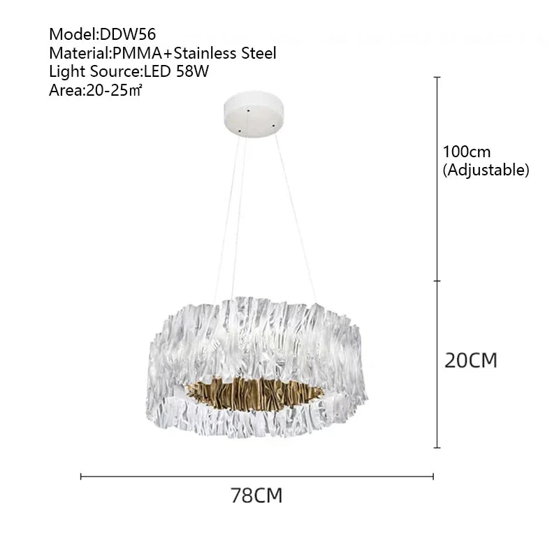 Afralia™ Wave LED Acrylic Table Lamp Modern Luxury Night Light Bedroom Decoration