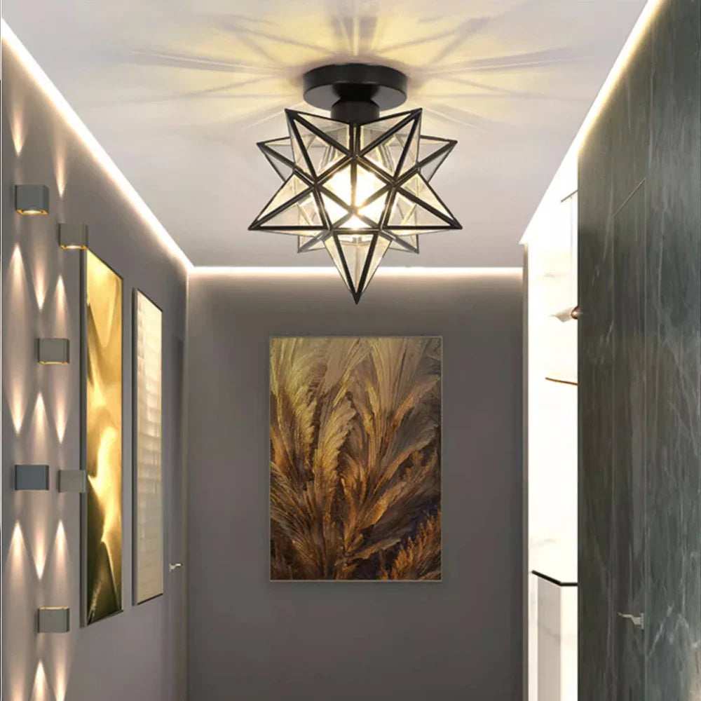 Afralia™ Glass Crystal LED Ceiling Chandelier for Home Decor