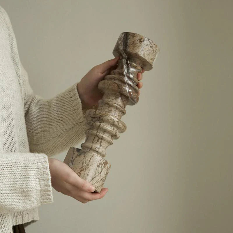 Afralia™ Marble Candle Holders: Wedding Dinning Party Decor Candlesticks