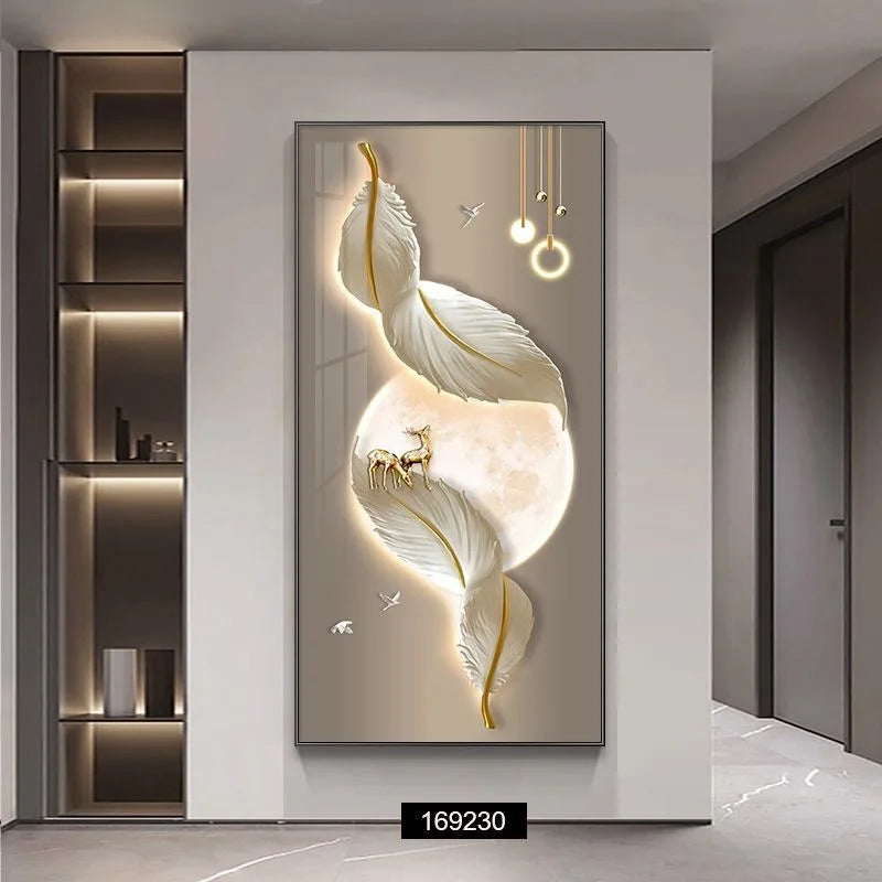 Afralia™ Feather LED Wall Light for Bedroom Living Room Study and Lobby