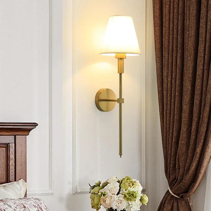 Afralia™ Nordic Fabric Wall Sconce for Bedroom Decor - Elegant Room Lighting Fixture