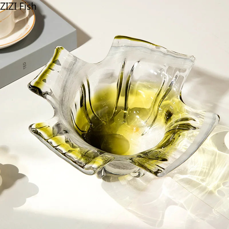 Afralia™ Green Glass Vase Hydroponics Plant Pots for Table Decoration and Floral Arrangement