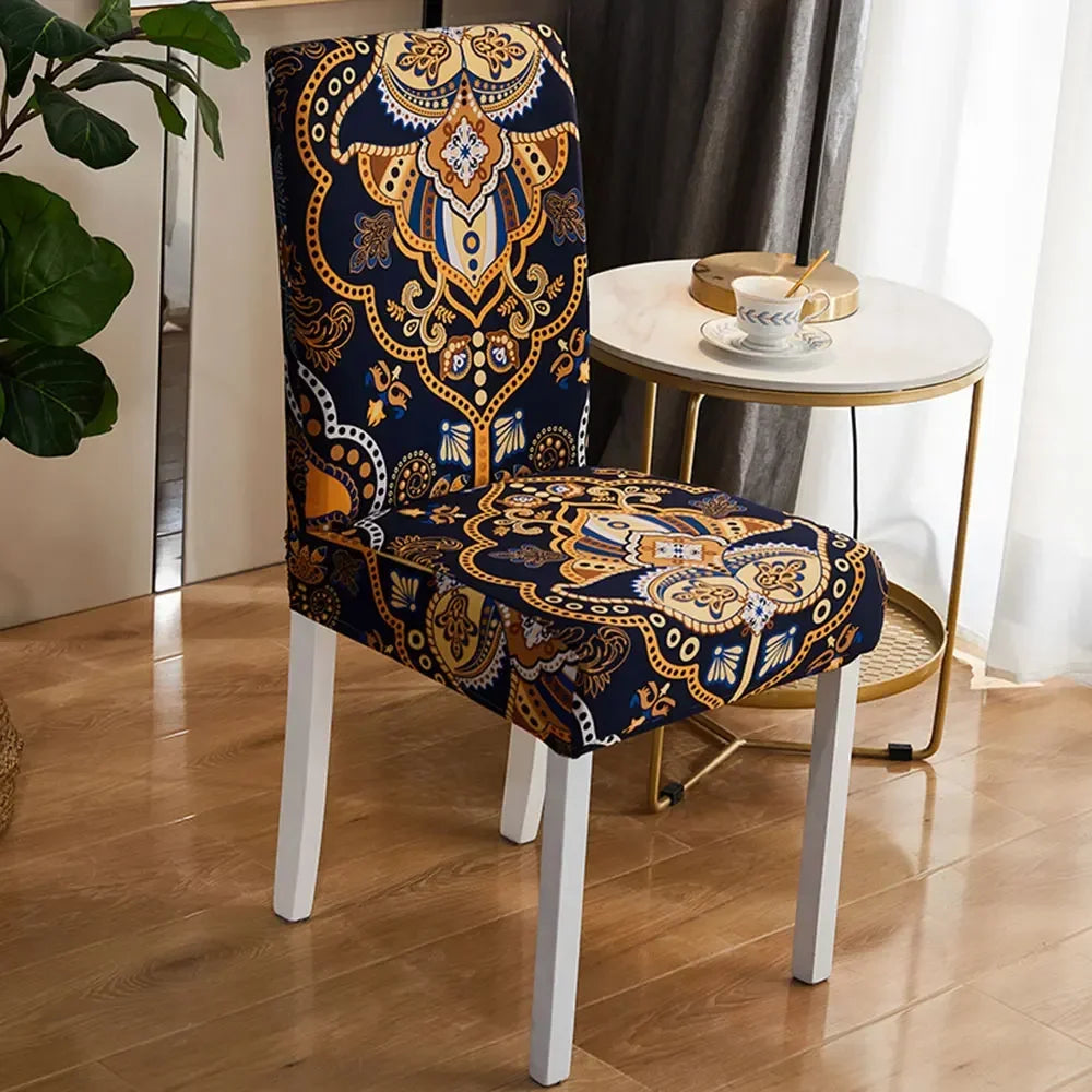 Afralia™ Bohemian Mandala Stretch Chair Cover Slipcovers - Elastic Seat Case for Banquets