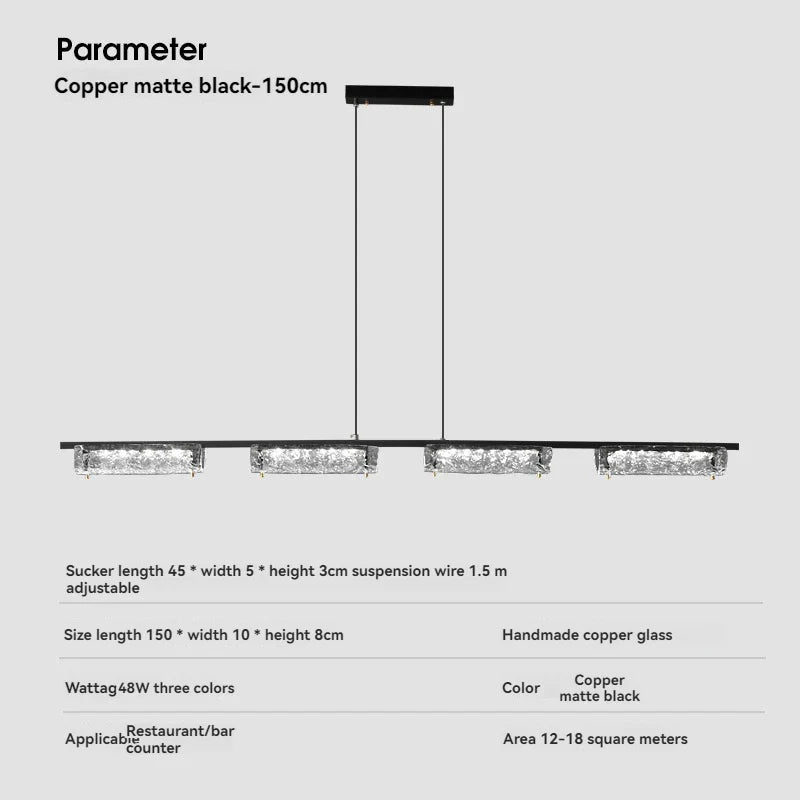 Afralia™ Glass Chandelier Pendant Lights LED Dimmable Modern Dining Room Kitchen Lamps