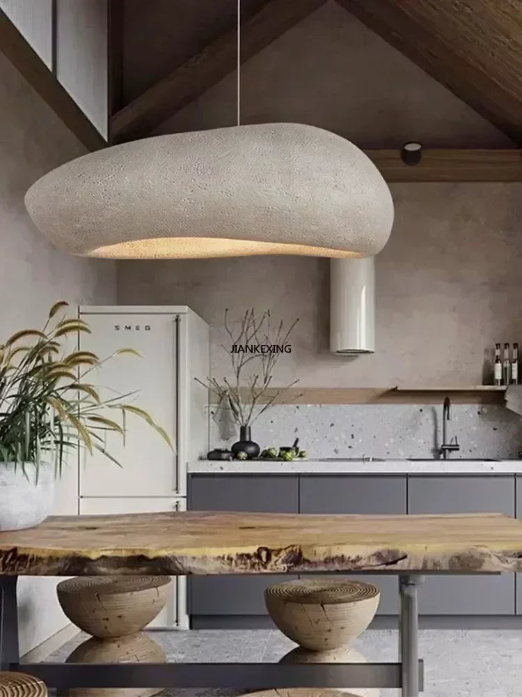 Afralia™ Wabi Sabi LED Chandelier: Modern Japan Style Pendant Light for Kitchen Island