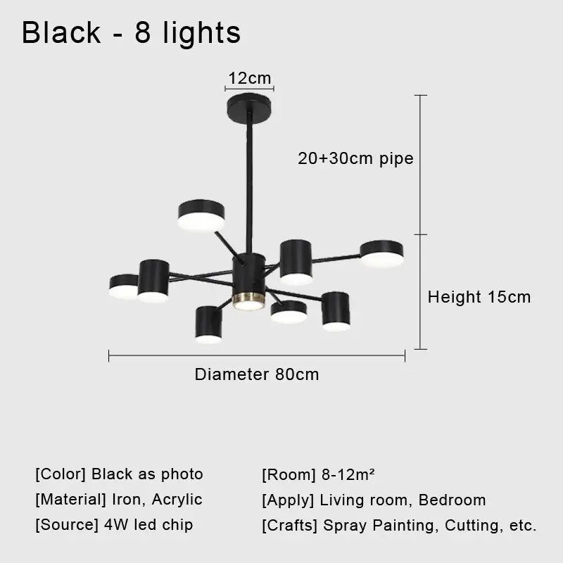 Afralia™ Modern LED Ceiling Chandelier for Living Room Home Decor