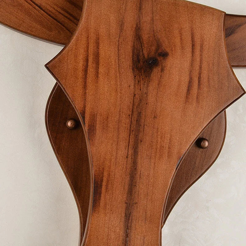 Afralia™ Wood Cow Animal LED Wall Sconce Lights for Modern Loft Decor