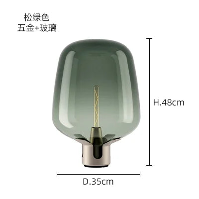 Afralia™ Glass LED Table Lamp: Modern, Creative, and Fashionable for Bedroom, Living Room, Shop, Hotel