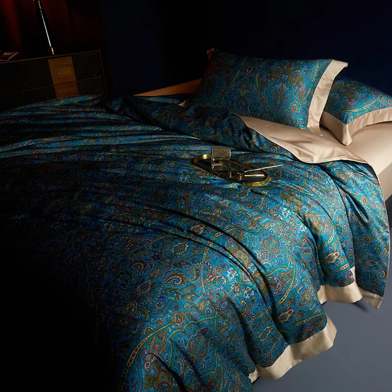 Afralia™ Bohemian Style 1000TC Egyptian Cotton Bedding Set with Digital Printing