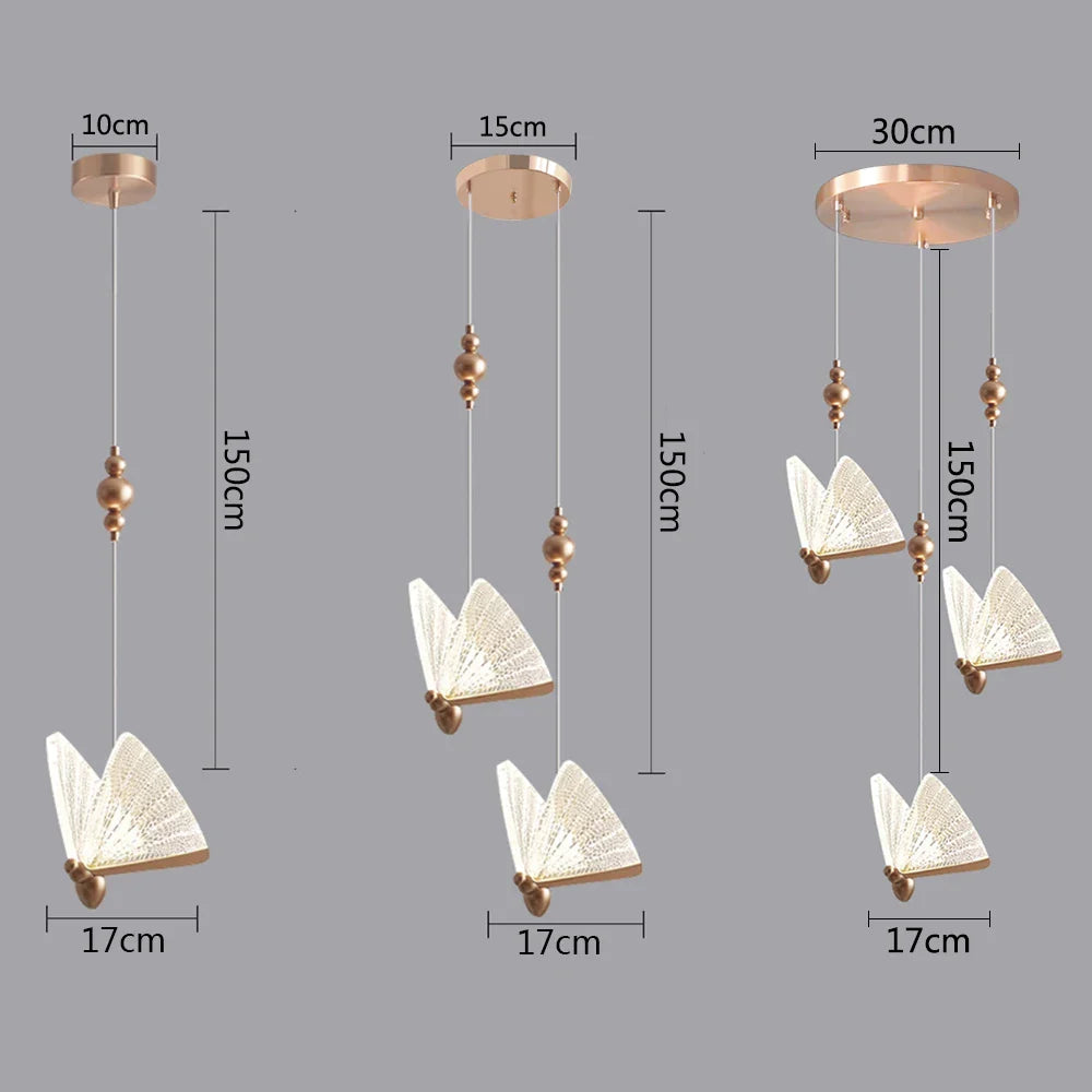 Afralia™ LED Butterfly Hanging Lamp for Home Decor Lighting fixtures