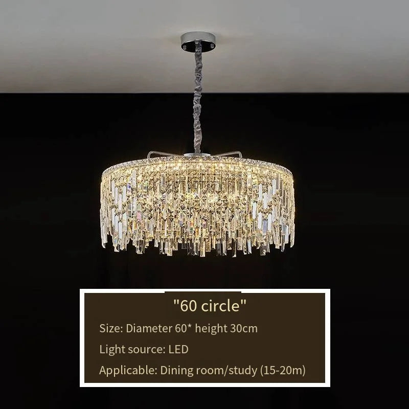 Afralia™ Gold Starry Crystal Chandelier: Luxury Semi-Transparent Lighting for Villa, Attic, Bedroom, Living Room